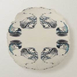 Go With the Flow - Acrylic Pouring Rond Kussen