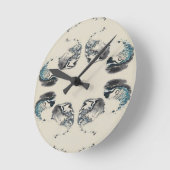 Go With the Flow - Acrylic Pouring Ronde Klok (Hoek)