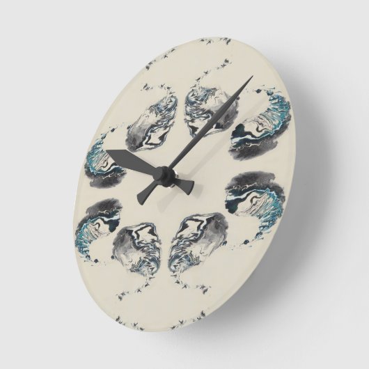 Go With the Flow - Acrylic Pouring Ronde Klok (Hoek)