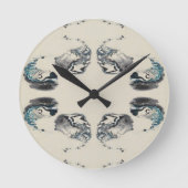 Go With the Flow - Acrylic Pouring Ronde Klok (Voorkant)