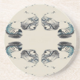 Go With the Flow - Acrylic Pouring Zandsteen Onderzetter