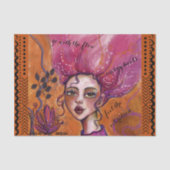 Go with the flow Modern Woman Art Inspirational  Tissuepapier (Voorkant)