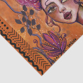 Go with the flow Modern Woman Art Inspirational  Tissuepapier (Detail)