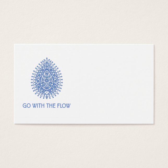 Go with The Flow Teardrop Visitekaartje (Voorkant)