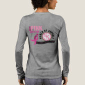 "Go with the Pink" Dames met lange mouwen Tri-Blend Shirt (Achterkant)