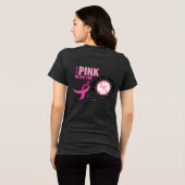 "Go with the Pink" Dames Zwart T-shirt (Achterkant volledig)