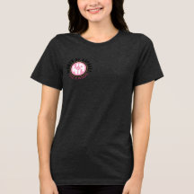 "Go with the Pink" Dames Zwart T-shirt