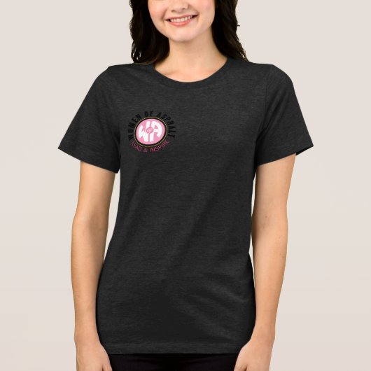 "Go with the Pink" Dames Zwart T-shirt (Voorkant)