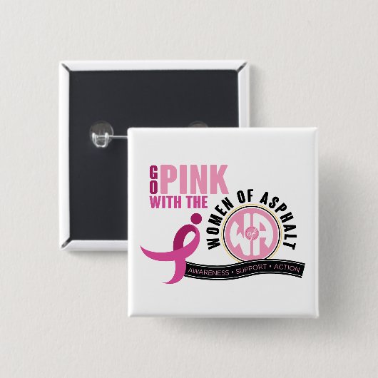 "Go with the Pink" Pin Button (Voorkant /achterkant)