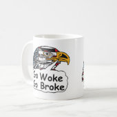 Go Woke Go Broke Koffiemok (Voorkant links)