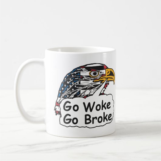 Go Woke Go Broke Koffiemok (Links)