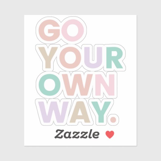Go Your Own Way Sticker (Vel)