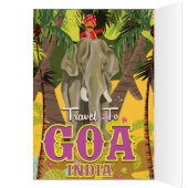 Goa Elephant Indiaanse vakantie poster (Binnen (Links))