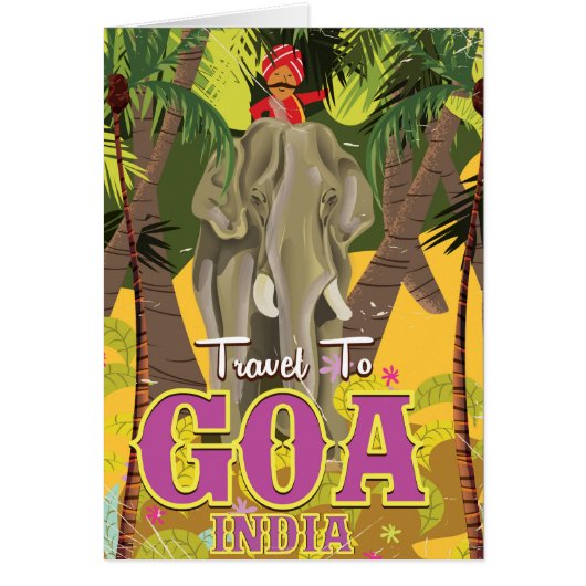Goa Elephant Indiaanse vakantie poster (Voorkant)