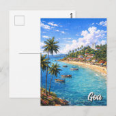 Goa India Briefkaart (Voorkant / Achterkant)