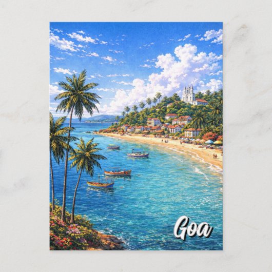 Goa India Briefkaart (Voorkant)