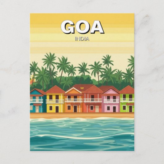 Goa India Briefkaart (Voorkant)