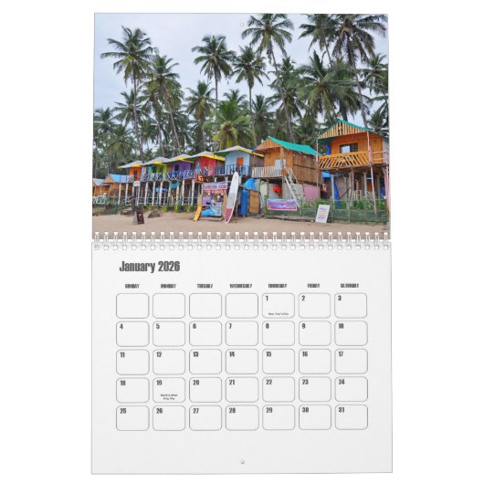 Goa-India kalender (Jan 2026)