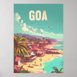 Goa India Kustretro Kunst Reizen Poster