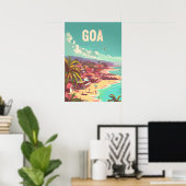 Goa India Kustretro Kunst Reizen Poster (Thuiskantoor)