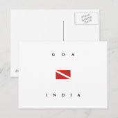 Goa India Scuba Dive Flag Briefkaart (Voorkant / Achterkant)
