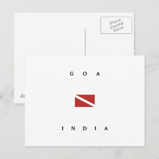Goa India Scuba Dive Flag Briefkaart (Voorkant / Achterkant)