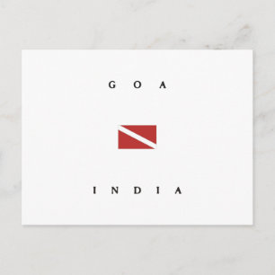 Goa India Scuba Dive Flag Briefkaart