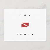 Goa India Scuba Dive Flag Briefkaart (Voorkant)