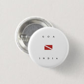 Goa India Scuba Dive Flag Ronde Button 3,2 Cm (Voorkant /achterkant)