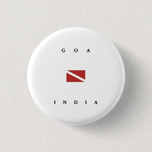 Goa India Scuba Dive Flag Ronde Button 3,2 Cm (Voorkant)