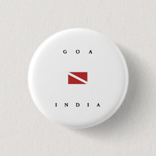 Goa India Scuba Dive Flag Ronde Button 3,2 Cm