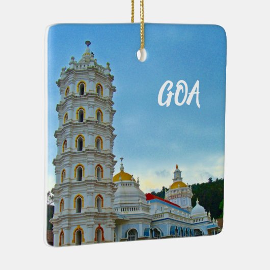 Goa India Vacation Kerstmis Keramisch Ornament (Rechts)