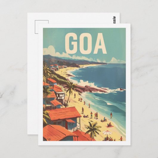 Goa India Vintage Beroemde Reisplaats Briefkaart (Voorkant / Achterkant)