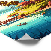 Goa India vintage reisillustratie Poster (Hoek)