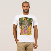 Goa India vintage reisposter T-shirt (Voorkant volledig)