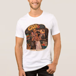 Goa — Meisje op de bar, sfeer aan de kust 's nacht Tri-Blend Shirt