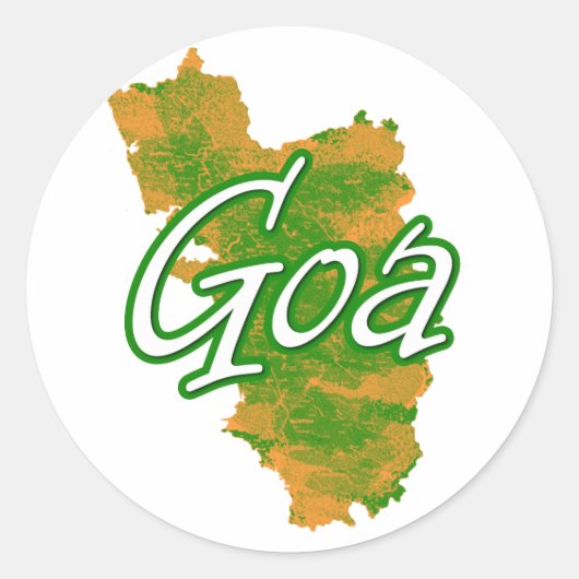 Goa Ronde Sticker (Voorkant)