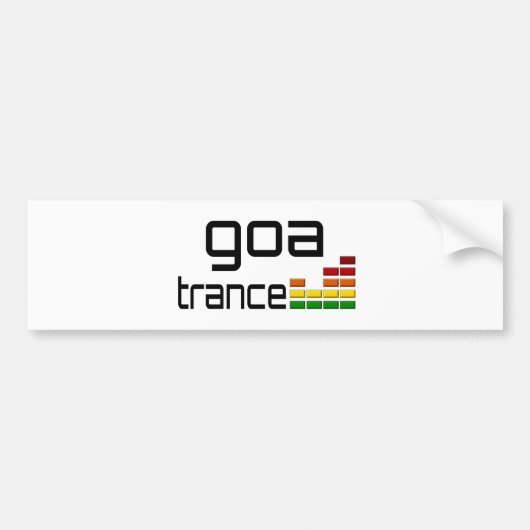 Goa Trance Music met Stereo Equalizer Bumpersticker (Voorkant)