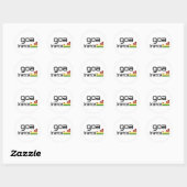 Goa Trance Music met Stereo Equalizer Ronde Sticker (Vel)