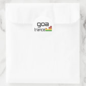 Goa Trance Music met Stereo Equalizer Ronde Sticker (Tas)