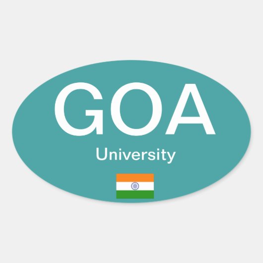Goa University* (India) Ovale Sticker in eurostijl (Voorkant)