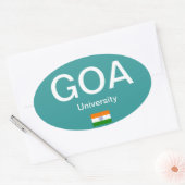 Goa University* (India) Ovale Sticker in eurostijl (Envelop)
