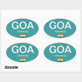 Goa University* (India) Ovale Sticker in eurostijl (Vel)
