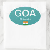 Goa University* (India) Ovale Sticker in eurostijl (Tas)