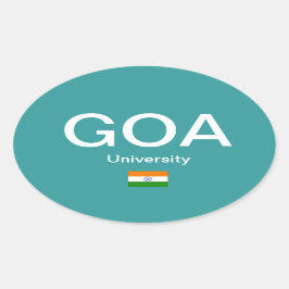 Goa University* (India) Ovale Sticker in eurostijl