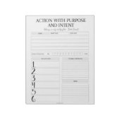 Goal Achiever's Masterplan: Action Plan Notepad Notitieblok (Linkerzijde)