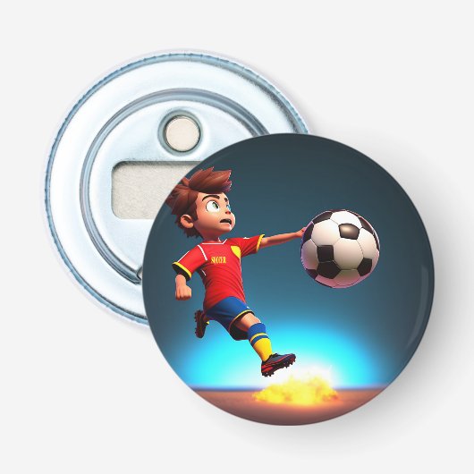 Goal Bound: De perfecte kick van de geanimeerde jo Button Flesopener (Voorkant)