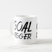Goal Digger - de Brief van de Borstel van de Verf Koffiemok (Voorkant links)