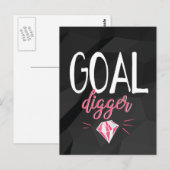 Goal Digger, Motivated Girl Briefkaart (Voorkant / Achterkant)