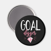 Goal Digger, Motivated Girl Magneet (Voorkant / Achterkant)